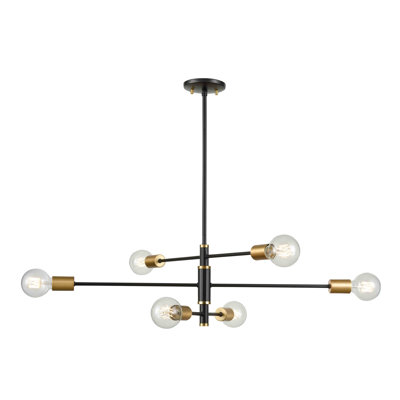 Lustre étagé unique à 6 lumières Piqua