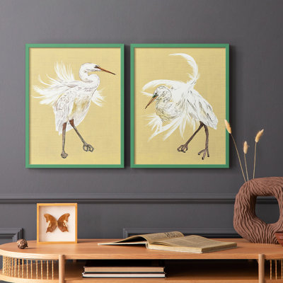 HeronPlumageV-Premium Framed Print -Ready to Hang - No Nails Required - No Nails Required