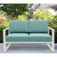 Causeuse de patio en aluminium avec coussins-618119273