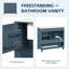 Meuble-lavabo sur pied 36 po avec lavabo en céramique et cadre en bois massif 36 po-324307043-324307046