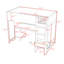 Lit mezzanine en bois avec bureau, garde-robe, DEL et tiroir-2092217353