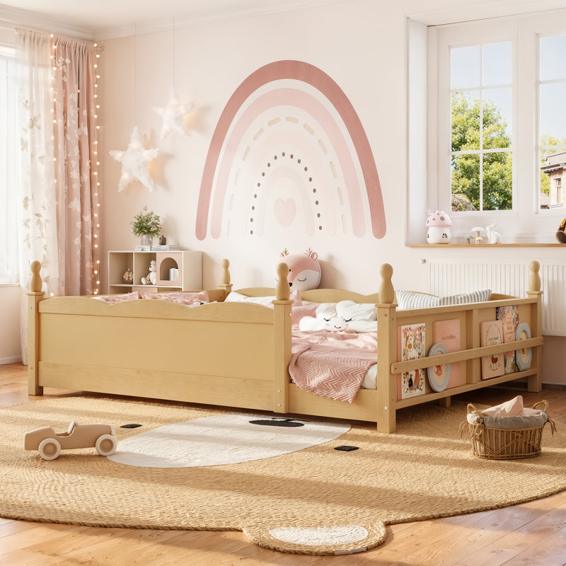 Coffre-fort pour grand lit avec rangement, chambre d'enfant en bois aggloméré Montessori