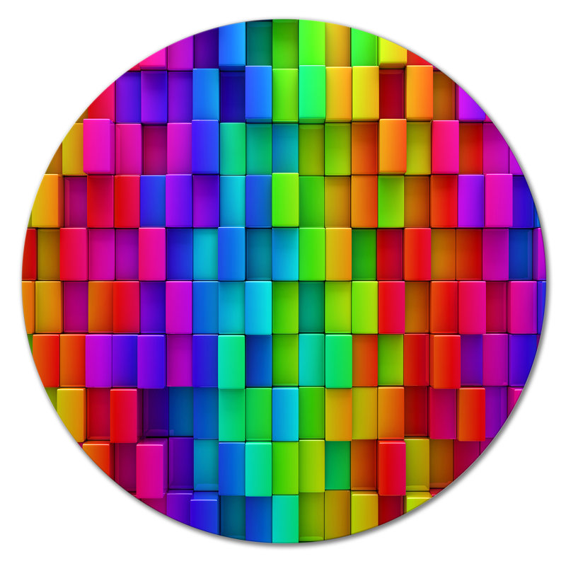 Arc-en-ciel de blocs - impression sans cadre