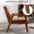 Accent Chair, Mid-century Modern Armchair With Solid Wood Frame,Armchair For Living Room, Bedroom-Coffee-1774323596