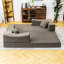 3 lits avec matelas en mousse viscoélastique, convertible pour les espaces de vie, velours côtelé doux, grand confort, coussin antidérapant, aucun assemblage requis, matelas de couleur kaki 21 lits, canapé de plancher polyvalent