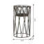 Porte-bougie pilier avec base en fer - 5,5 po x 5,5 po x 9,5 po - Rouille