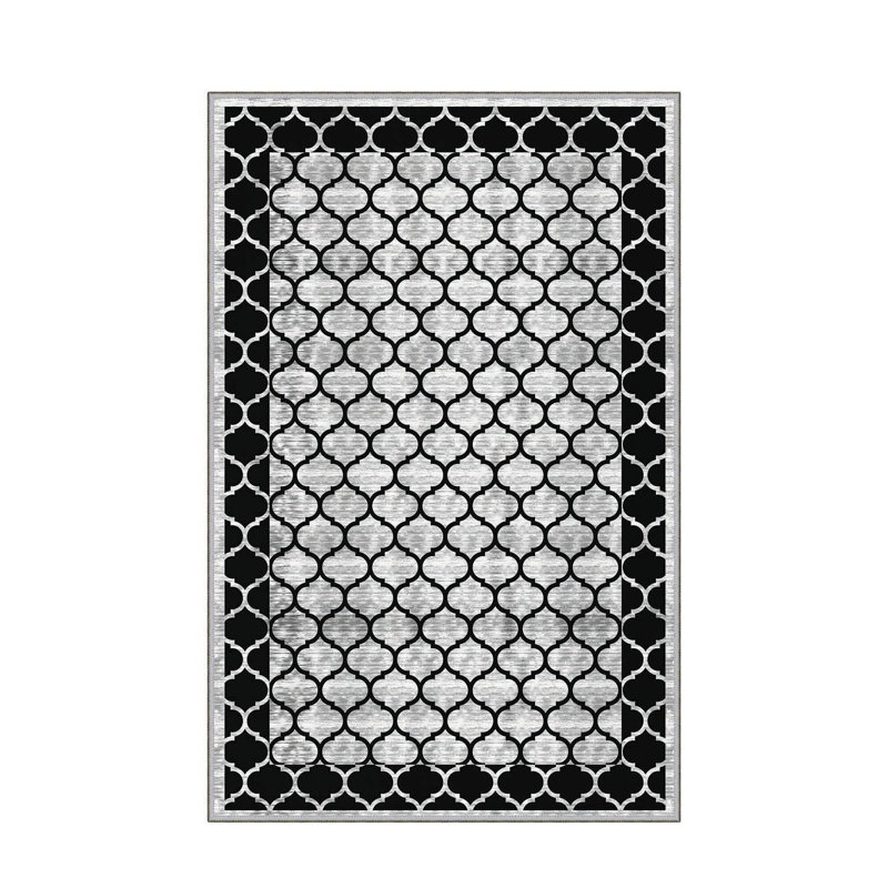 Luxurious 3D Printed Woven Carpet, 55.1 x 86.6 inches | 100% Polyester, Antibacterial, Machine Washable | Non-Slip PVC Felt Dot Underside, 0.3 in Pile Height | Perfect for Living Room, Bedroom & Home Decor
