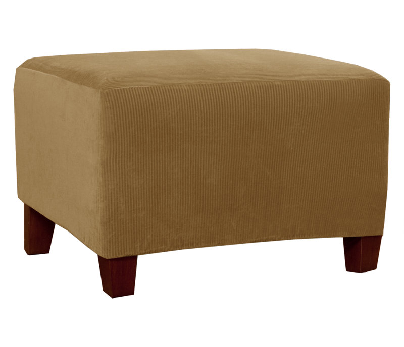 Collin Stretch Ottoman Slipcover, Or