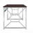 Martha Office Workspace Desk, Brown MDF/Chrome