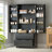 72" Modern Fluted Kitchen Pantry Cabinet With 2 Large Drawers & 8-Door Spice Rack, Freestanding Storage Organizer For Bathroom, Dining Room, Office, Entryway-1232325233