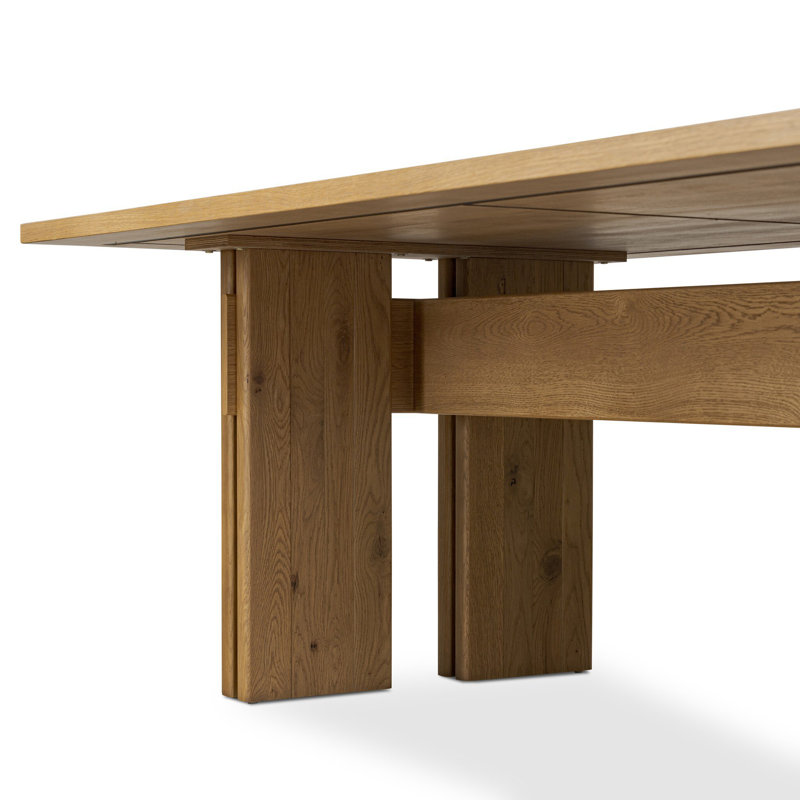 Geneva 94'' Dusted Oak MDF Trestle Dining Table