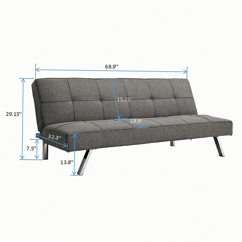 Structure en métal, pied en acier inoxydable, futon, canapé