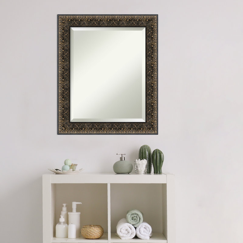 Eyre Wood Flat Wall Mirror, 24.62" H x 20.62" W