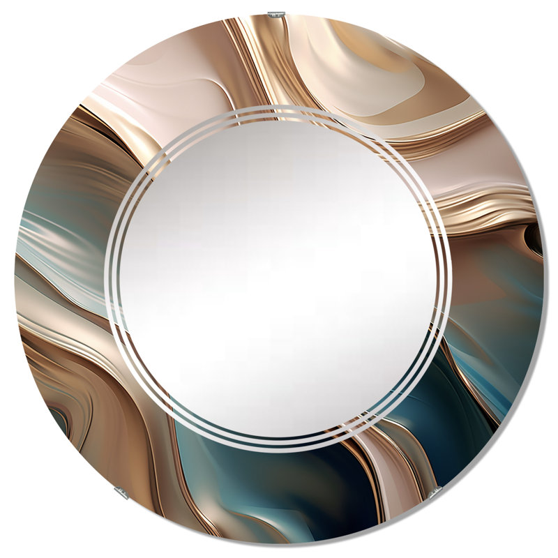 Uleena - Miroir mural moderne rond, 32 po x 32 po