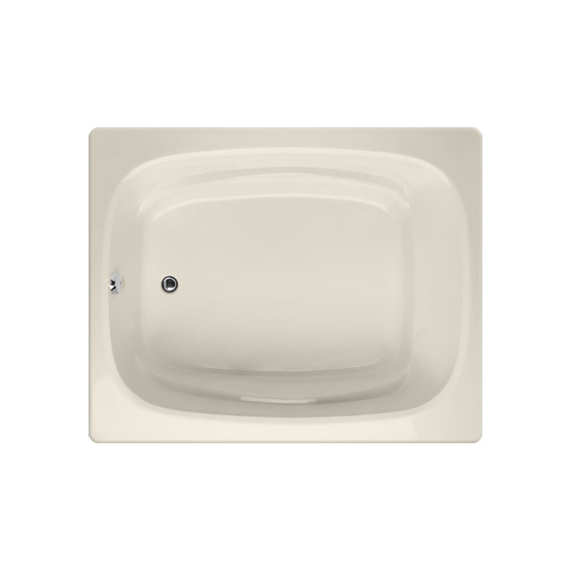 Designer Alexis 60" x 48" Soaking Acrylic Bathtub, Biscuit, White
