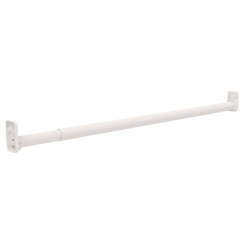SuiteSymphony Telescopic Wardrobe Rail up to 122cm Wide Wall Mounted Rod by ClosetMaid, White