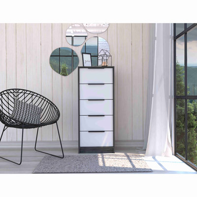 Commode 5 tiroirs, commode verticale