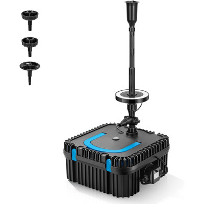 690GPH RGB Pond Filter Fountain with 6W LED Lights