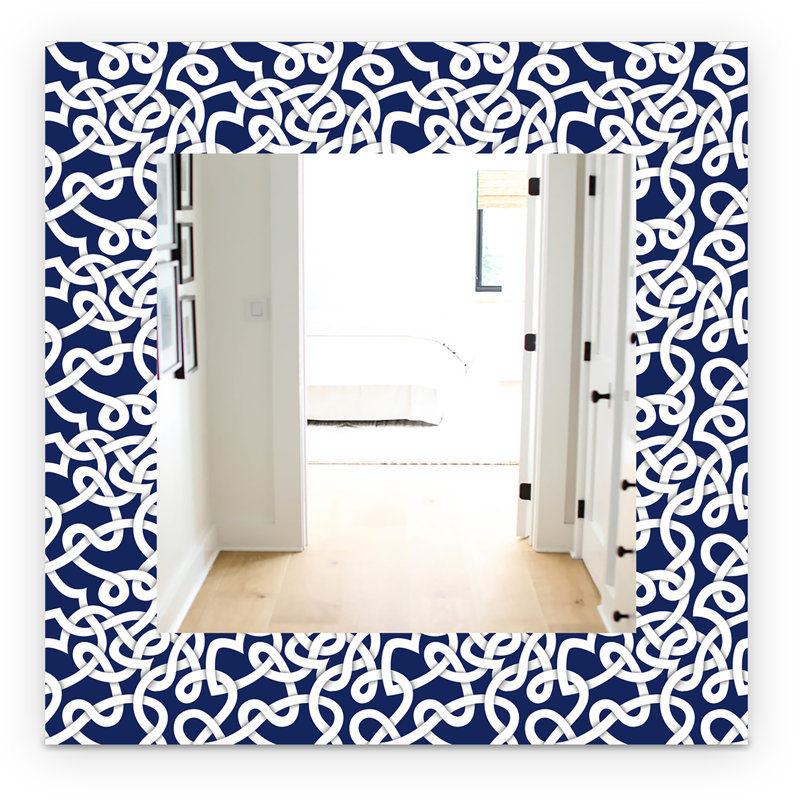Miroir mural 15 mid-century scandinave, H 32 po x l 32 po, Géométrique 2