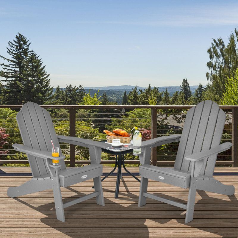 Outdoor Adirondack Chair, Gray