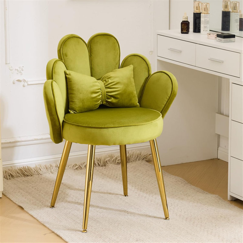 Velvet Armchair, Green Velvet
