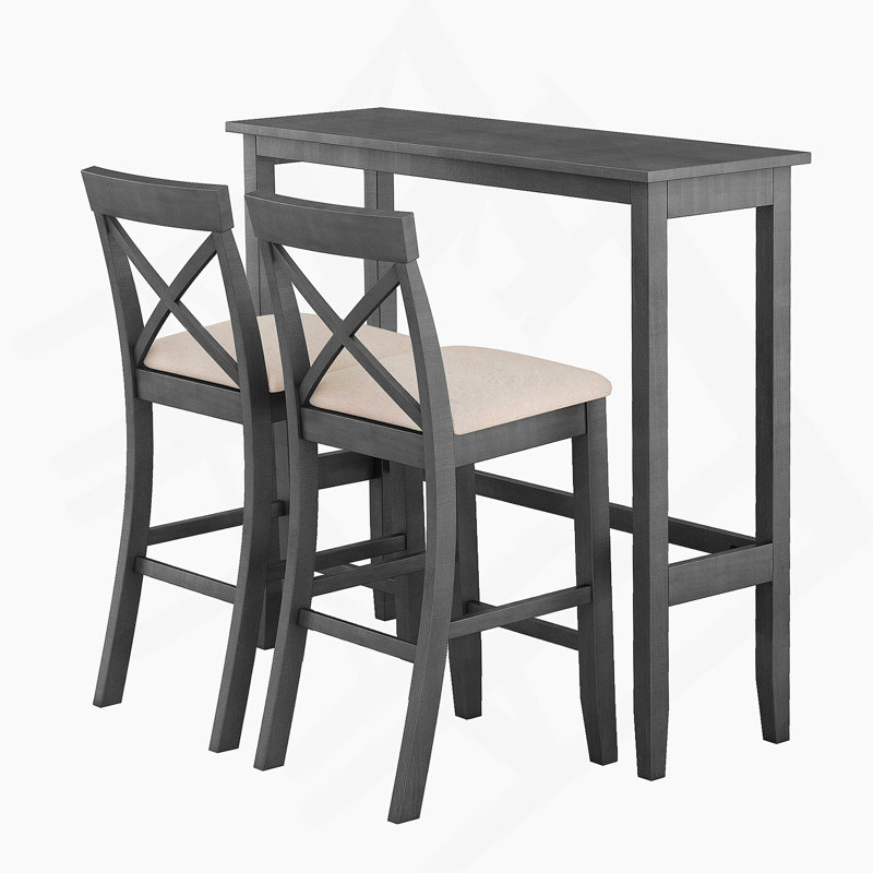 Superbe ensemble de table à manger 3 pièces pour des espaces de salle à manger harmonieux, idéal pour les rassemblements décontractés et formels