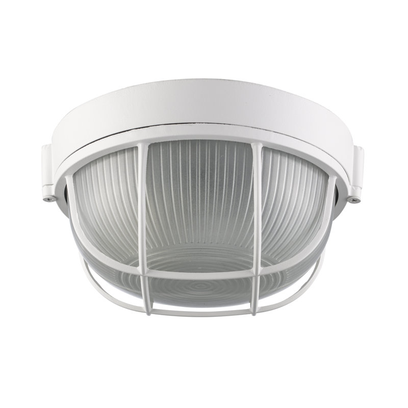 Luminaire à cloison d'extérieur Mindi, Blanc, H 8 po x l 8 po