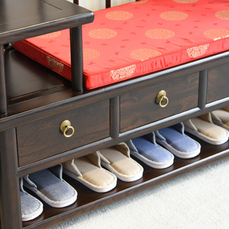 5 Pair Solid Wood Shoe Storage Cabinet, Tan