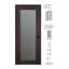 Porte standard préfinie en bois manufacturé et en verre Avon 207-88710184-88710174-91673730