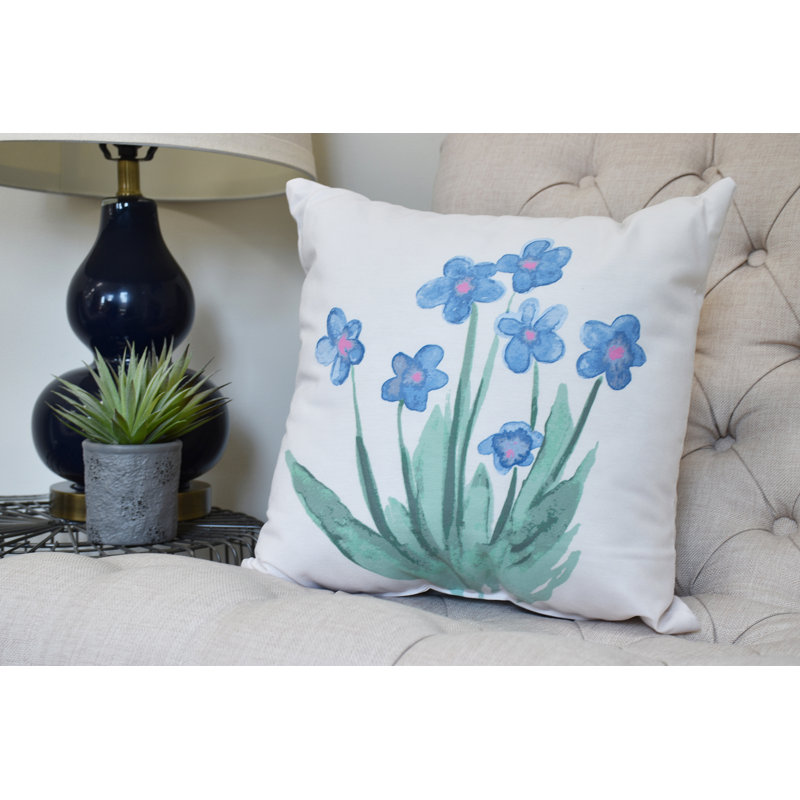 Housse et insert de coussin carré Farmers Market, Bleu, 20 po x 20 po