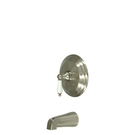 Vintage Single Handle Wall Mounted Tub Spout, Brushed Nickel