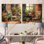Chaise avec accoudoirs entourée de plantes I - ensemble de 2 peintures murales en acrylique Landscape Cottage