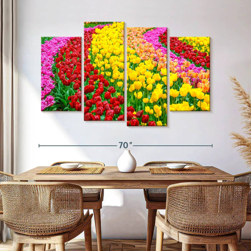 Jardin de tulipes Harnek Spring, H 42 po x l 68 po