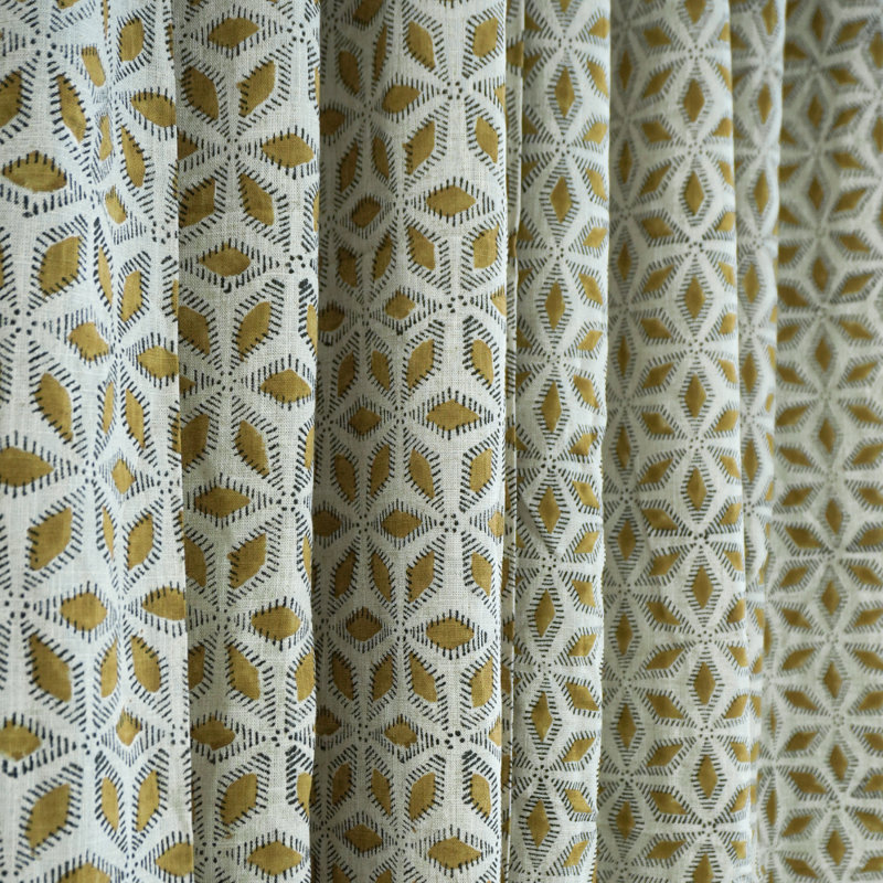 Rideau en lin de couleur pure Un mélange de luxe et de confort - Shatkon, rouille, L 54 po x L 24 po