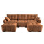 Canapé modulaire 3 places en U avec 2 repose-pieds et coussins-884683346