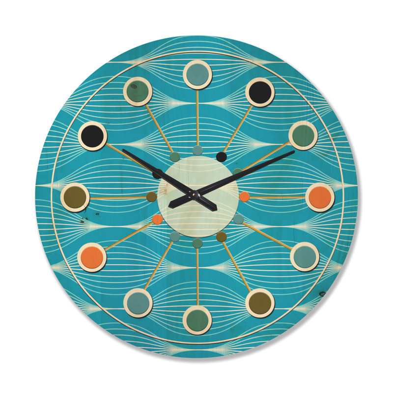 Horloge murale Mid-Century, Grand