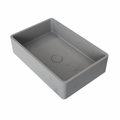 Bravelle 19.68'' Modern Concrete Vessel Sink With Temperature Resistance (Sink Only)