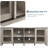 TV Stand, With 4 Sliding Glass Doors & Storage Cabinet-627808443
