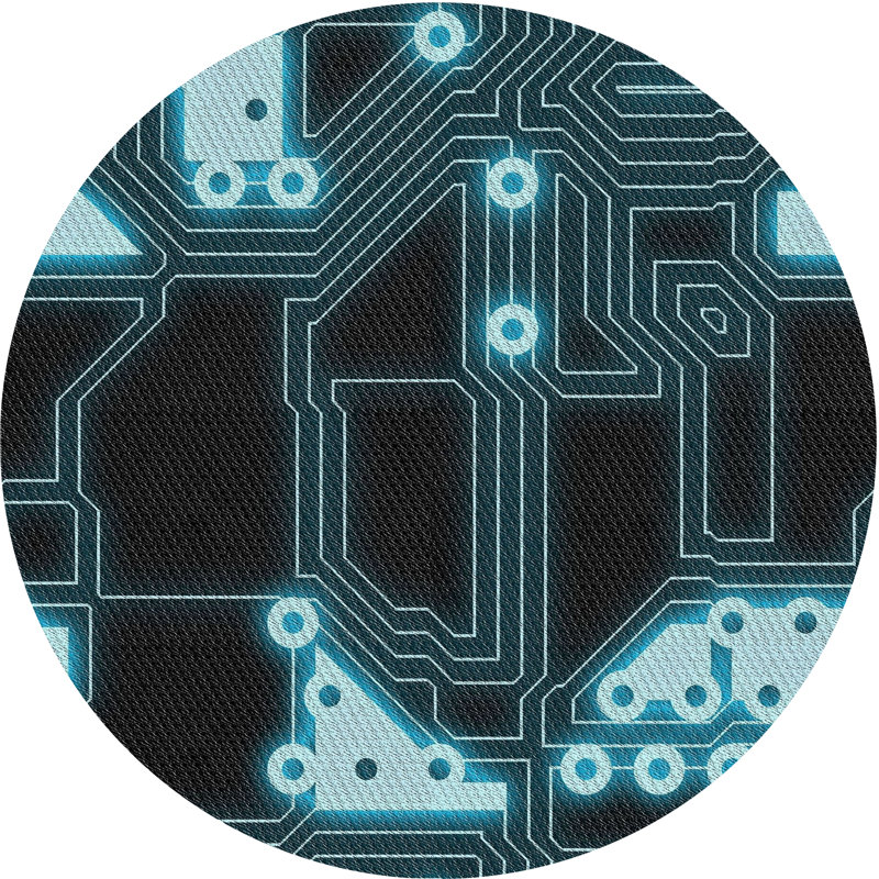 Tapis à motifs bleu marine / noir, null