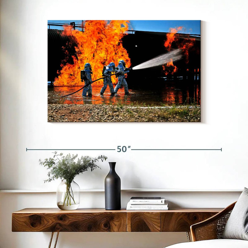 Simulated Fire Emergency, 26" H x 39" W