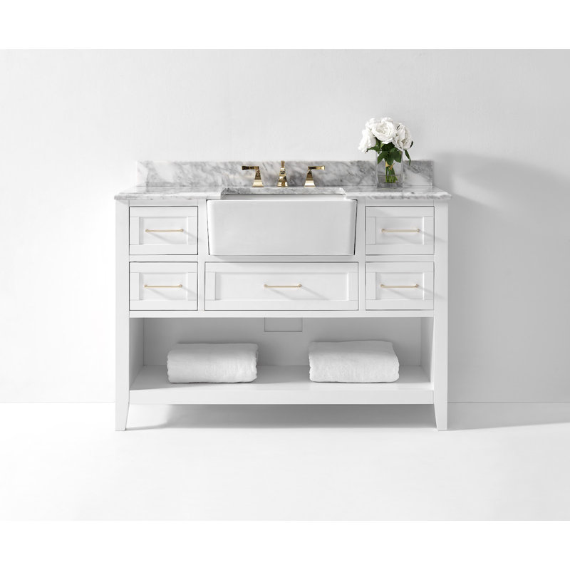 48'' W Single Vanity, White