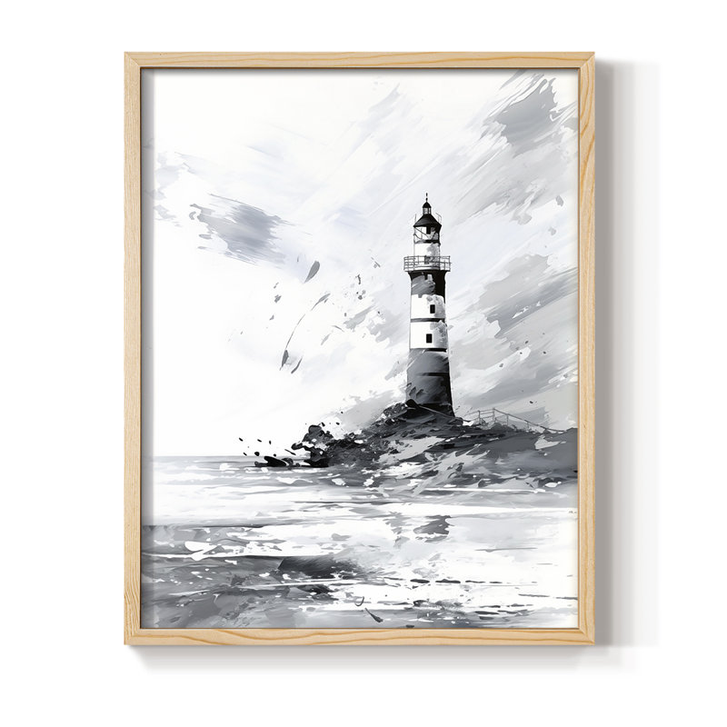 NAUTICAL Series Dxxxvi, reproduction encadrée - bois massif, Naturel, H 15 po x l 12 po