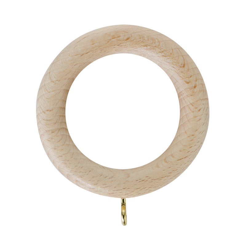 Shiey Unfinished Wood Curtain Rings, 6.8cm H x 6.8cm W