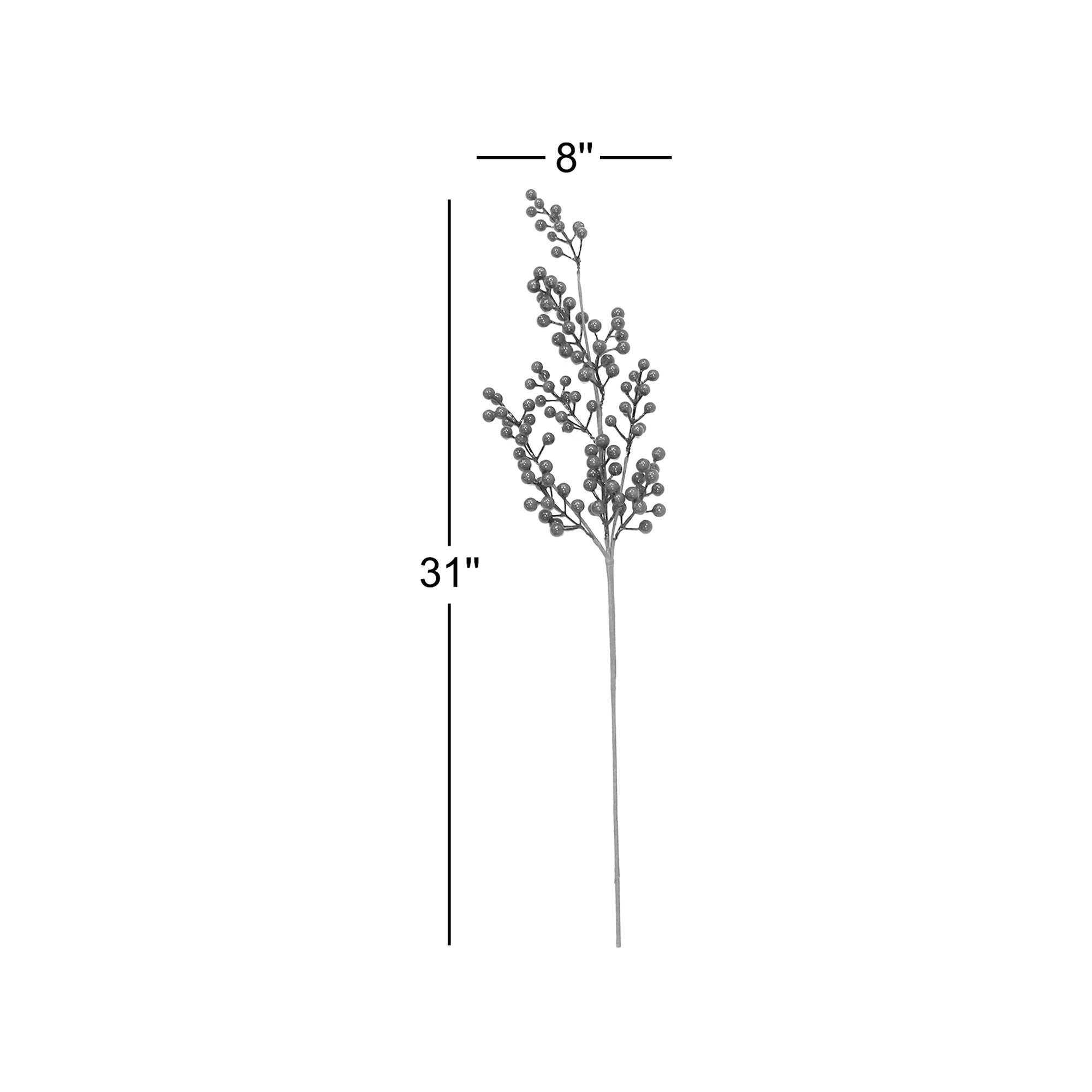 31" Artificial Weatherproof Outdoor Burgundy Berry Holiday Spray, Set Of 3, Burgundy