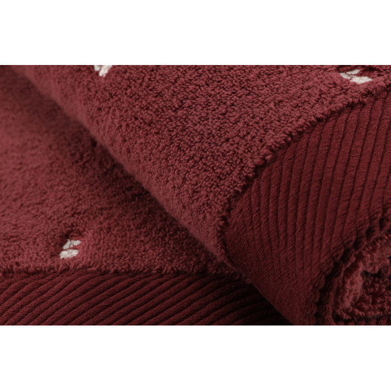 Ensemble de 2 serviettes de bain 100% coton, Fuchsia/Cream, Hand Towels - 2 pack