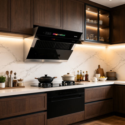 BRANO 30 in . 900 CFM Convertible Under Cabinet Range Hood with Light in Stainless Steel, Ducted/Ductless Range Hood with Voice/Gesture/Touch Control