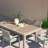 Square Outdoor Dining Table Umbrella Hole , 88 " W 42 " D-70091663