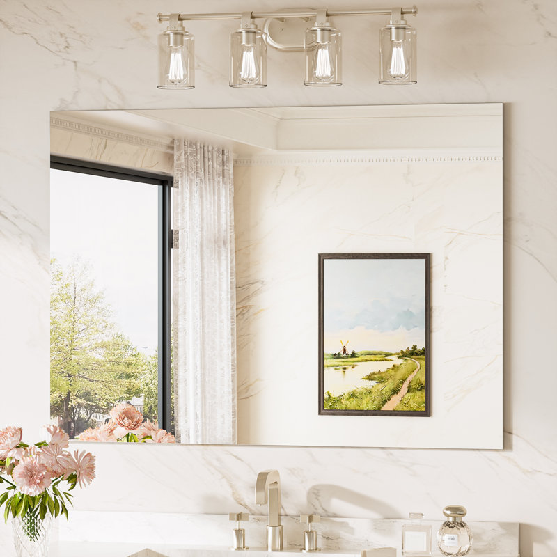 Miroir de salle de bain sans cadre, Rectangulaire, 30 po x 40 po