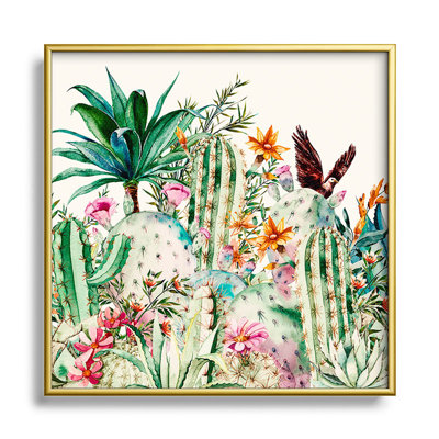 " Blooming In The Cactus " by Marta Barragan Camarasa Painting Print