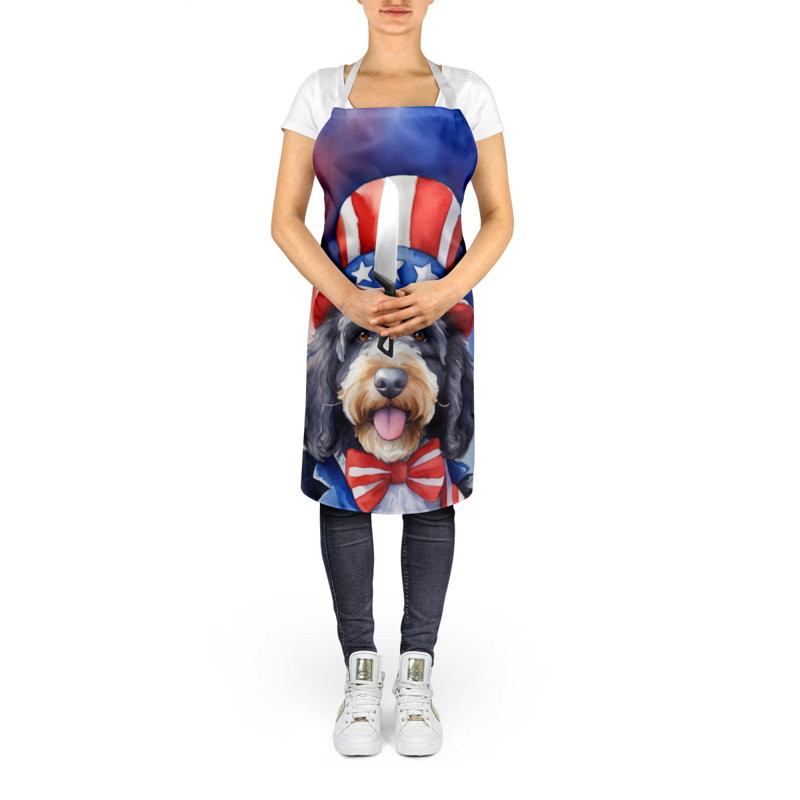 Patriotic American Apron, Bernedoodle
